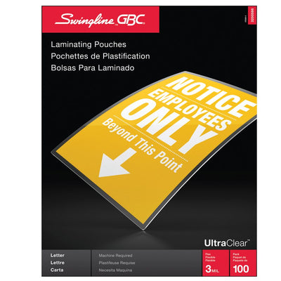 HeatSeal® UltraClear™ Laminating Pouch 3 mil. Box of 200., 9 x 11-1/2" (244095 (010-3381606978))