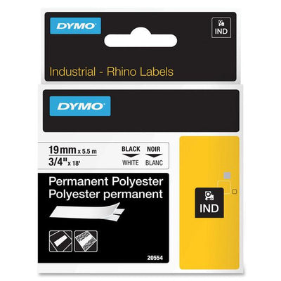 TAPE RHINO PERMA POLY 3/4" WHT (DYM20554)