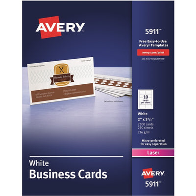 BUSI.CARD LAS. WHITE (AVE5911)
