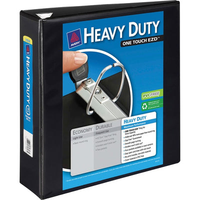 Avery&reg; Heavy Duty View Binder 3" , One Touch&trade; Locking D Rings, Black (AVE79-693)