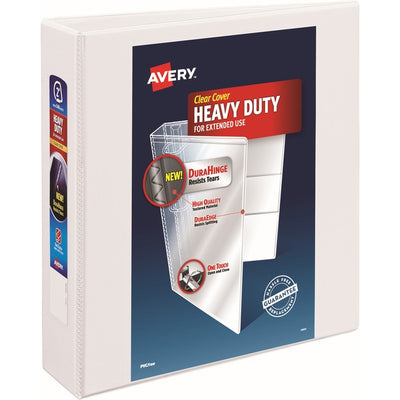 Avery&reg; Heavy Duty View Binder 2" , One Touch&trade; Locking D Rings, White (AVE79-792)