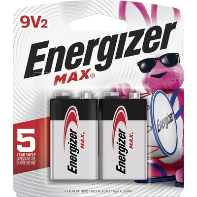 Energizer 9-Volt MAX Alkaline Batteries (EVE522BP2)