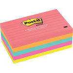 Post-it&reg; Notes Original Lined Notepads - Poptimistic Color Collection (MMM635-5AN)