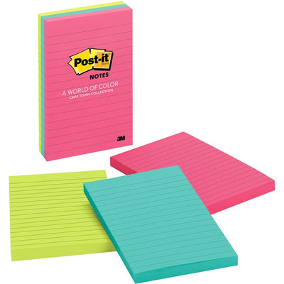 Post-it&reg; Lined Notes - Poptimistic Color Collection (MMM660-3AN)