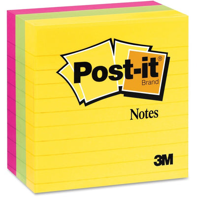 Post-it&reg; Lined Notes in Ultra Colors (MMM675-3AUL)