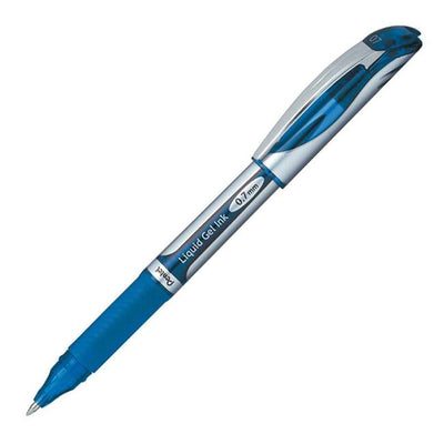 EnerGel Liquid Gel Pen, (0.7mm) Metal Tip, Capped, Blue Ink (PENBL57-C)