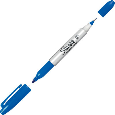 MARKER TWIN TIP BLUE SHARPIE 12/BOX (SAN32003)