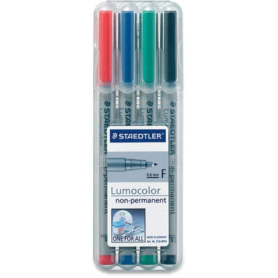 Staedtler Lumocolour Fine Point Marker Pens (STD316WP4)
