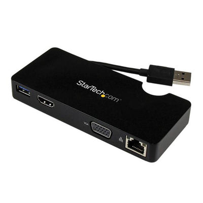StarTech.com Dual Monitor USB 3.0 Laptop Docking Station, HDMI & DVI/VGA, 3x USB-A Hub, GbE, Audio, Universal USB-A Dock, Win/Mac, TAA (STC829149)