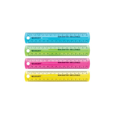 RULER PLAST.UNBR.15cm/6" ASS. CARD (ACM15989)