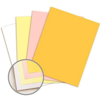 1250 Sets, 8-1/2" x 11" Pre Collated, Carbonless Paper, 4 Part REVERSE, (White, Canary, Pink, Gold) (NCR5915)