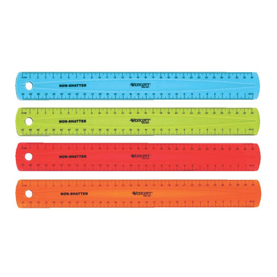 RULER NON SHATTER 30cm ASS.CRD (ACM14381)