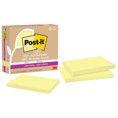POST-IT RECY.3X5 CANARY (MMM655R12SSCY)