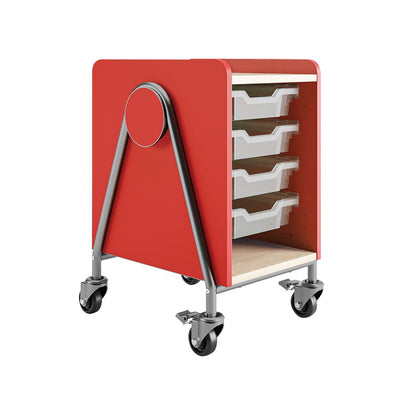 MOBILE FILE CART 1-COLUMN*RED (SAF3921RED)