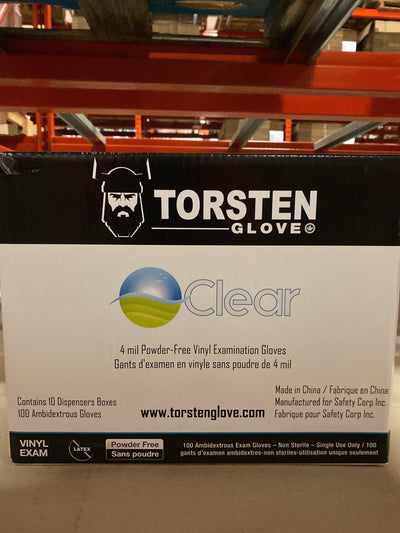 CV-442-S CLEAR VINYL GLOVES 4MIL POWDER FREE 10X100/CASE SIZE SMALL (SP*013596)