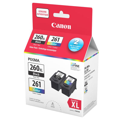 Canon PG260XL/CL261 Ink Value Pack (CNM3706C008)