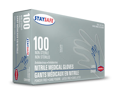 Gloves Exam, Nitrile, Large,Powder Free (MEDINITPFL)