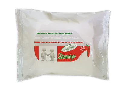 Extra Large Antibacterial Sanitizing Wet Wipes, 20/pack (XLWIPES)