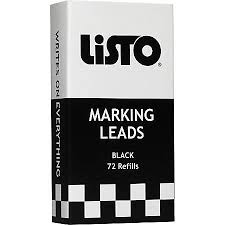 Listo lead refill,BK,72/bx (LIS162BBK)