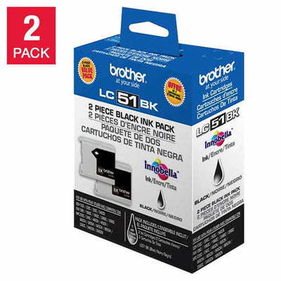 LC512PKS INK CARTRIDGES 2/PKG BLACK (BRTLC512PKS)