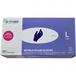 Pri-Med Large Nitrile Gloves,300/bx (PM6-2608)